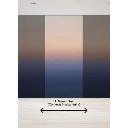 Katie Hunt Orange & Blue Ombre Sunrise Wall Mural